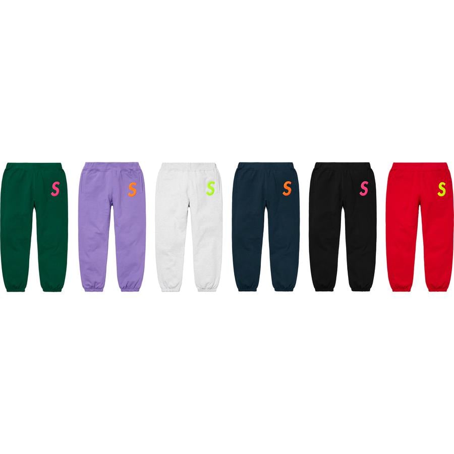 Supreme S Logo Sweatpant releasing on Week 2 for fall winter 2019