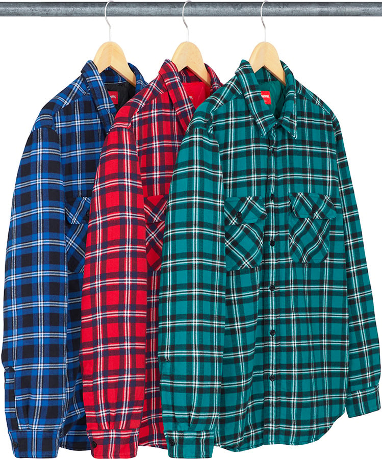 Arc Logo Quilted Flannel Shirt - fall winter 2019 - Supreme