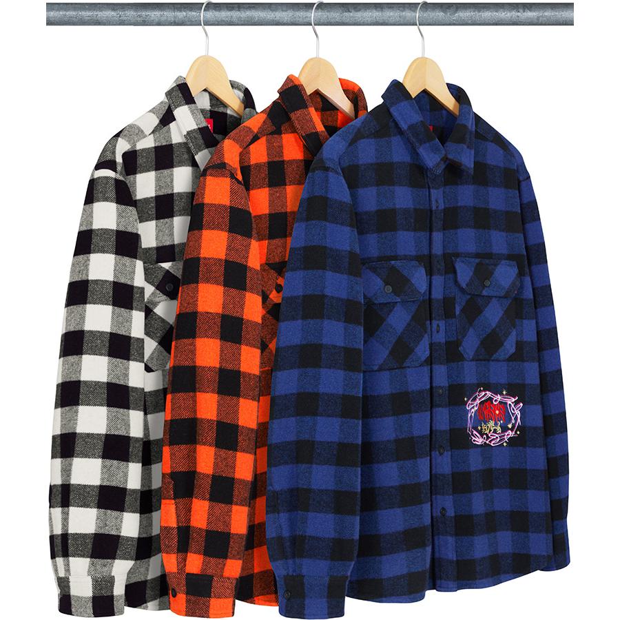 Supreme 1-800 Buffalo Plaid Shirt released during fall winter 19 season