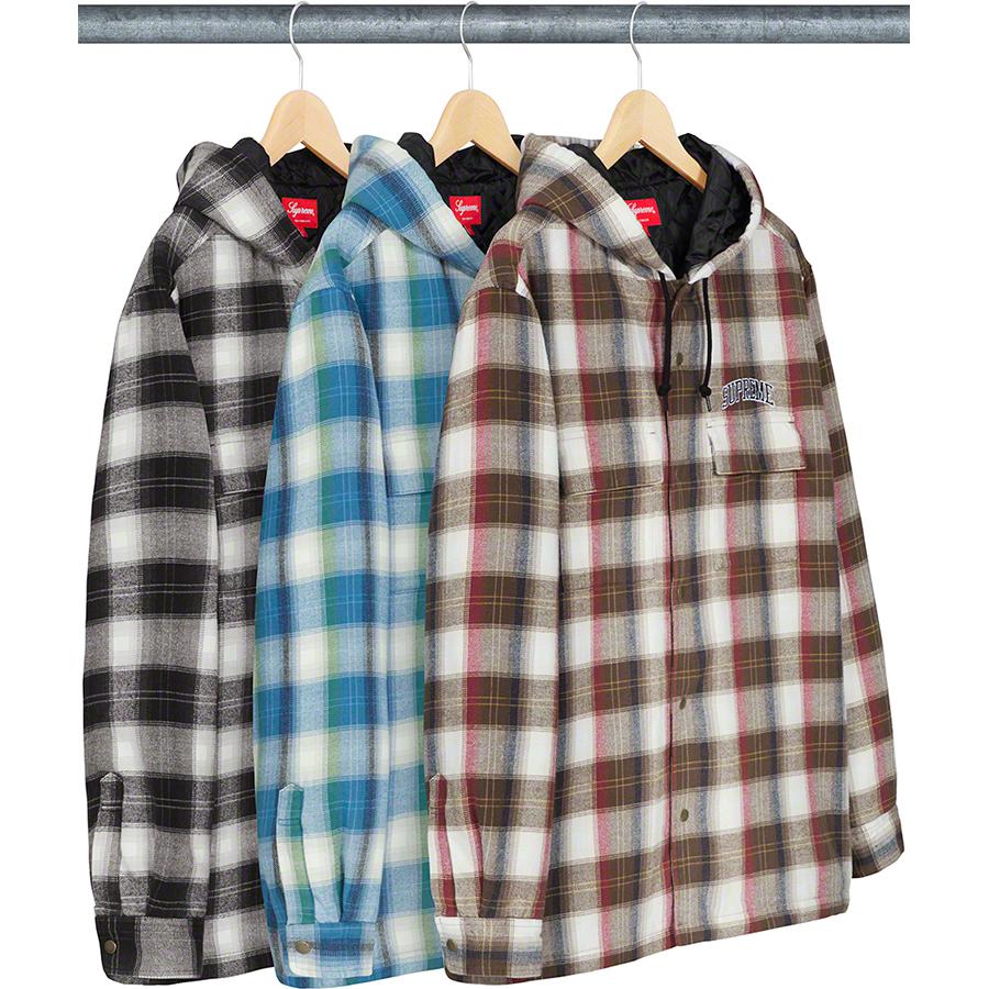 Supreme Quilted Hooded Plaid Shirt releasing on Week 16 for fall winter 19