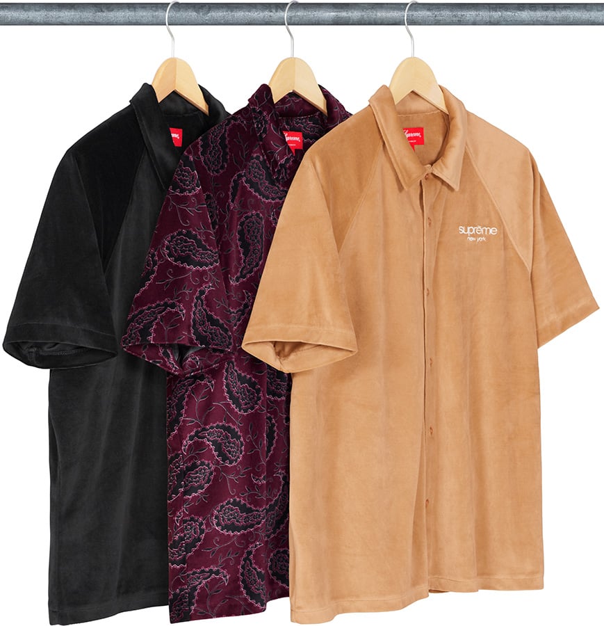 Lサイズ Supreme Velour S/S Shirt ペイズリー