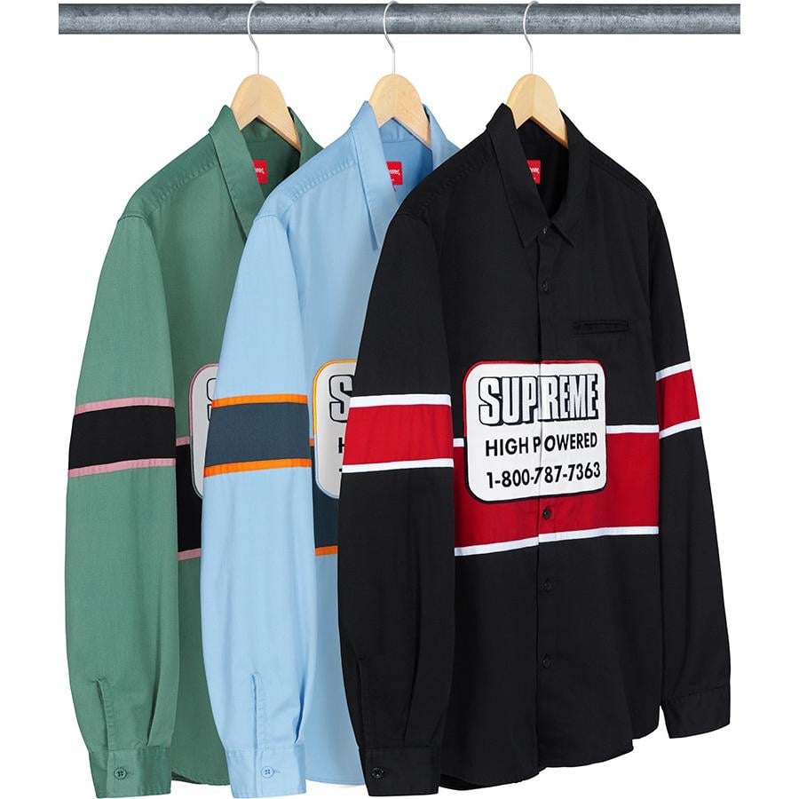 Supreme High Powered Work Shirt released during fall winter 19 season