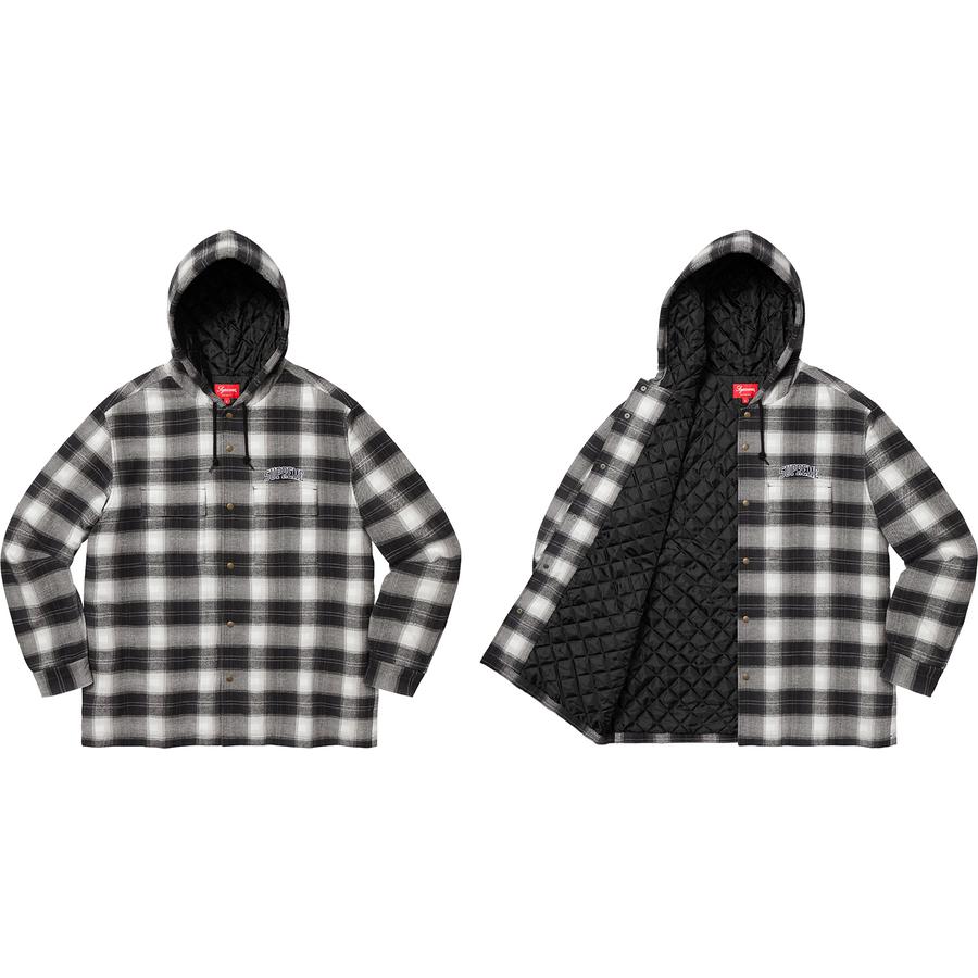 Quilted Hooded Plaid Shirt - Supreme Community