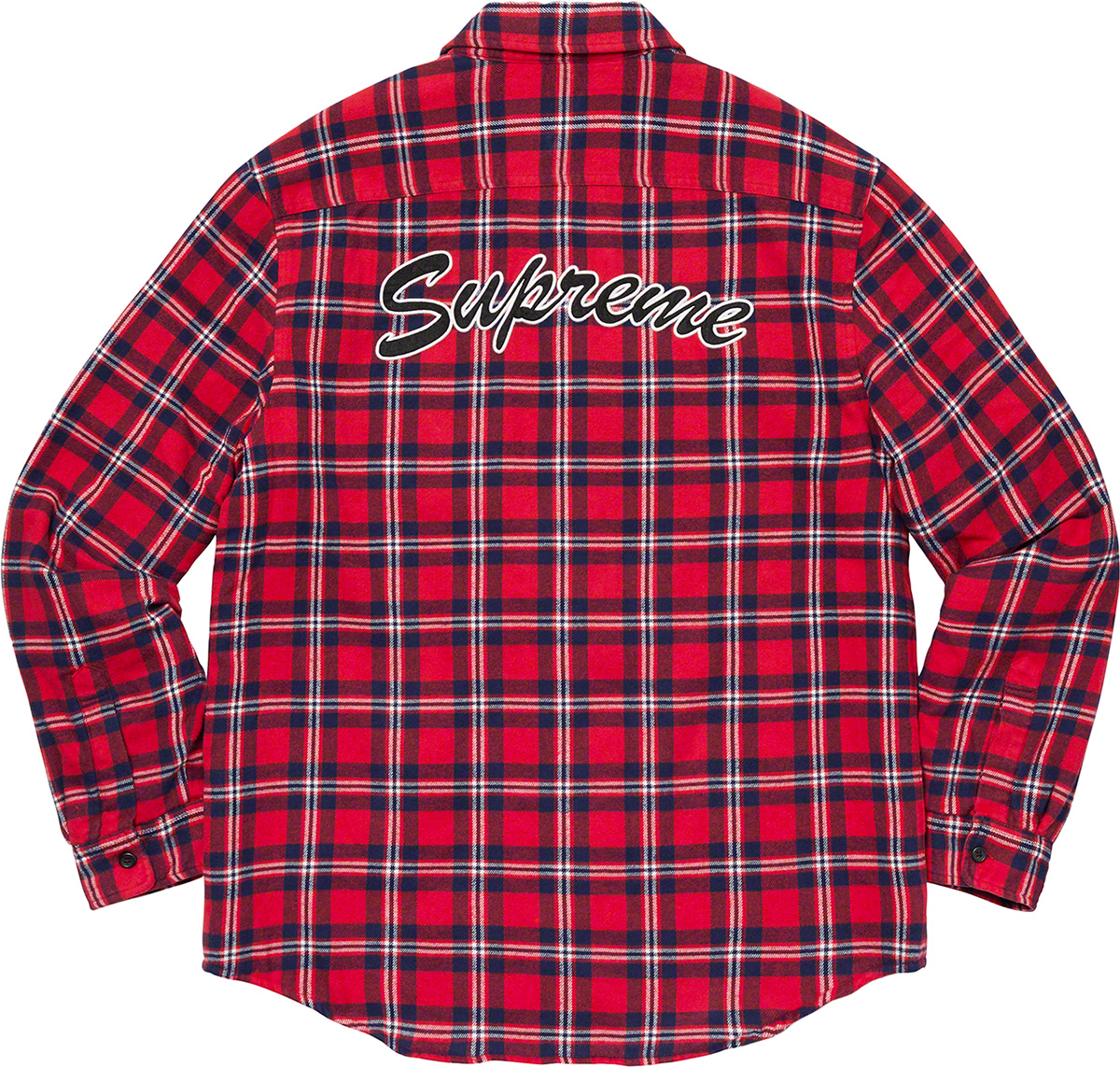 Supreme Arc Logo Quilted Flannel Shirt S