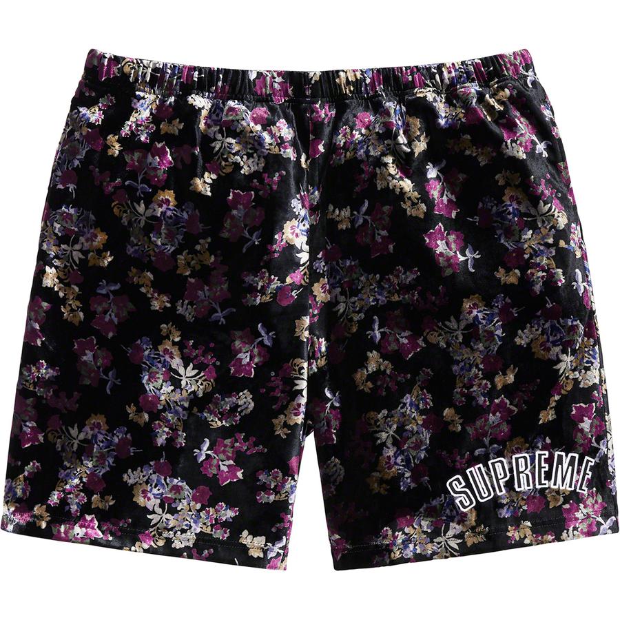 Supreme Floral Velour Short for fall winter 19 season