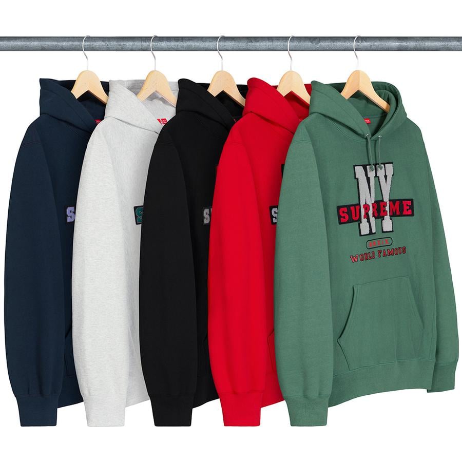 Supreme NY Hooded Sweatshirt for fall winter 19 season