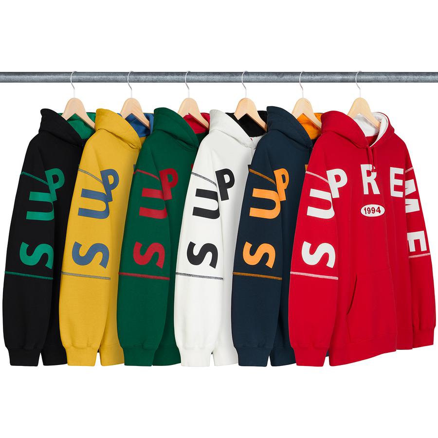 Supreme Spread Logo Hooded Sweatshirt released during fall winter 19 season