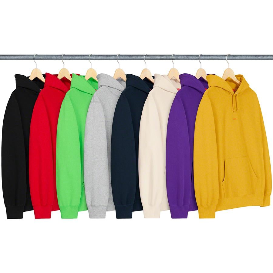 Supreme Micro Logo Hooded Sweatshirt releasing on Week 9 for fall winter 2019