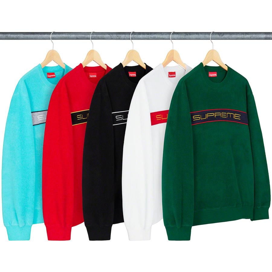 Supreme Polartec Crewneck released during fall winter 19 season