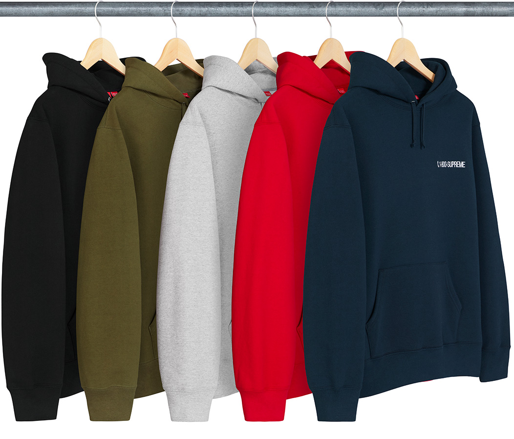 1-800 Hooded Sweatshirt - fall winter 2019 - Supreme