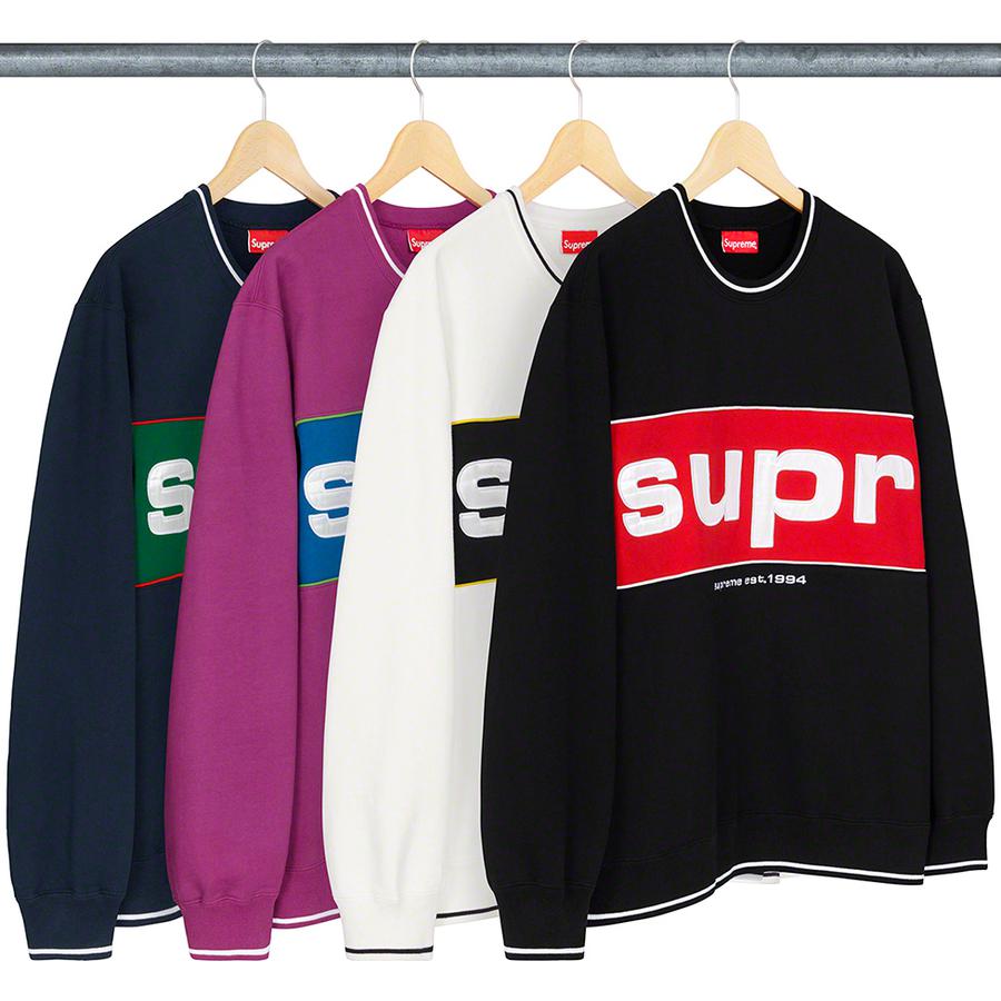 Supreme Piping Crewneck released during fall winter 19 season