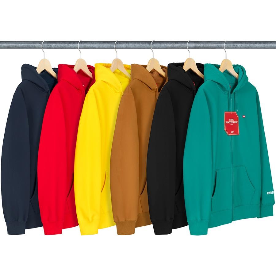 Supreme WINDSTOPPER Zip Up Hooded Sweatshirt for fall winter 19 season