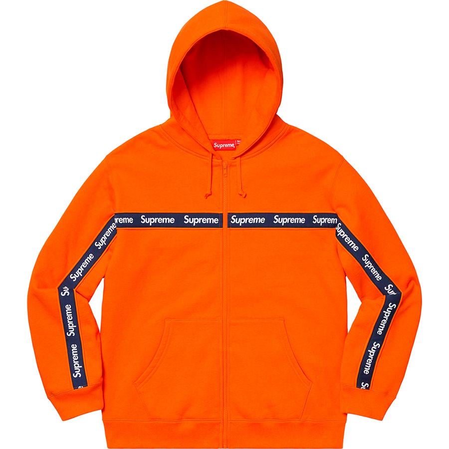 Details on Text Stripe Zip Up Hooded Sweatshirt  from fall winter 2019 (Price is $168)