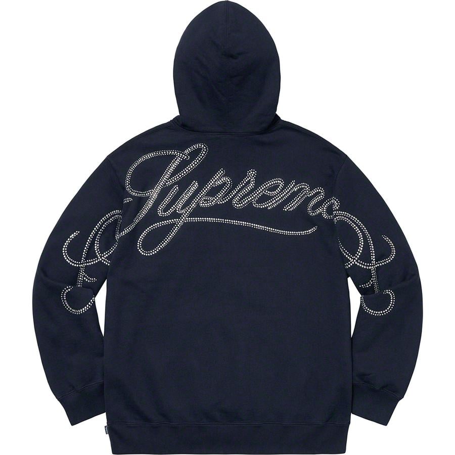 Rhinestone Script Hooded Sweatshirt - fall winter 2019 - Supreme