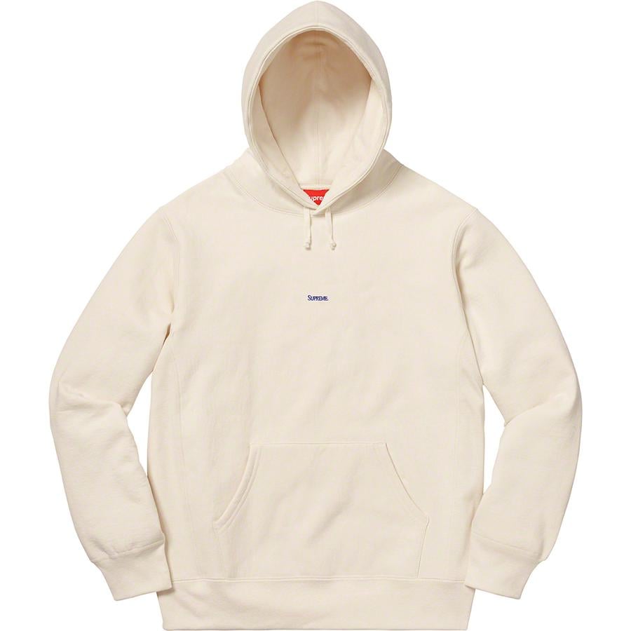 Details on Micro Logo Hooded Sweatshirt  from fall winter 2019 (Price is $158)
