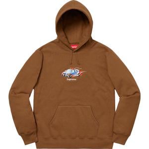 supreme burning cop car hoodie