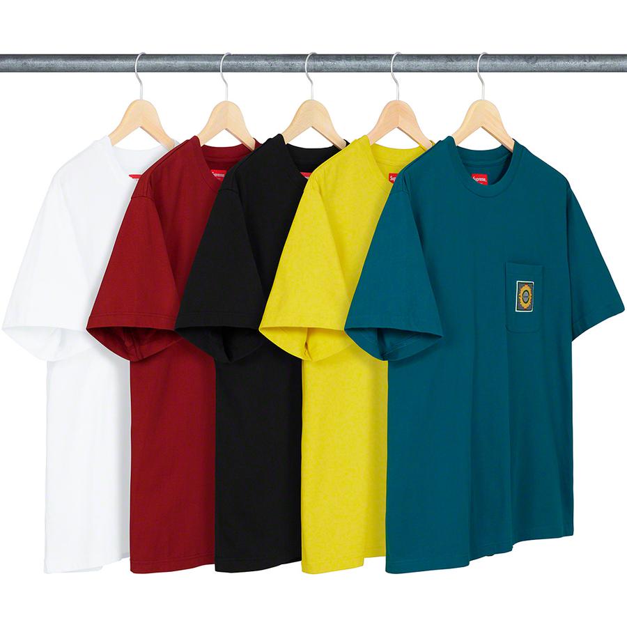 Supreme Crest Label Pocket Tee released during fall winter 19 season