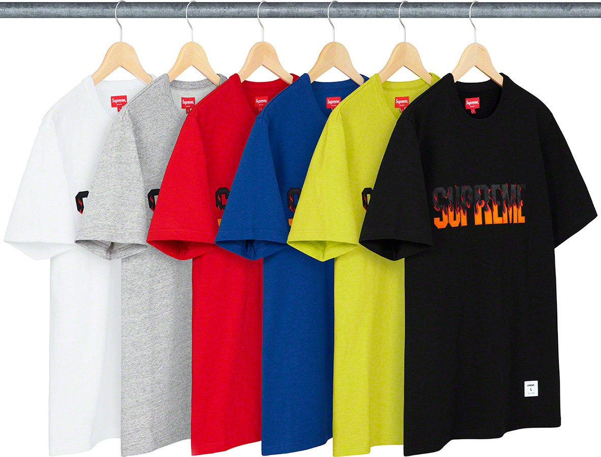 Flame S/S Top 黒 Lサイズ supreme 19aw