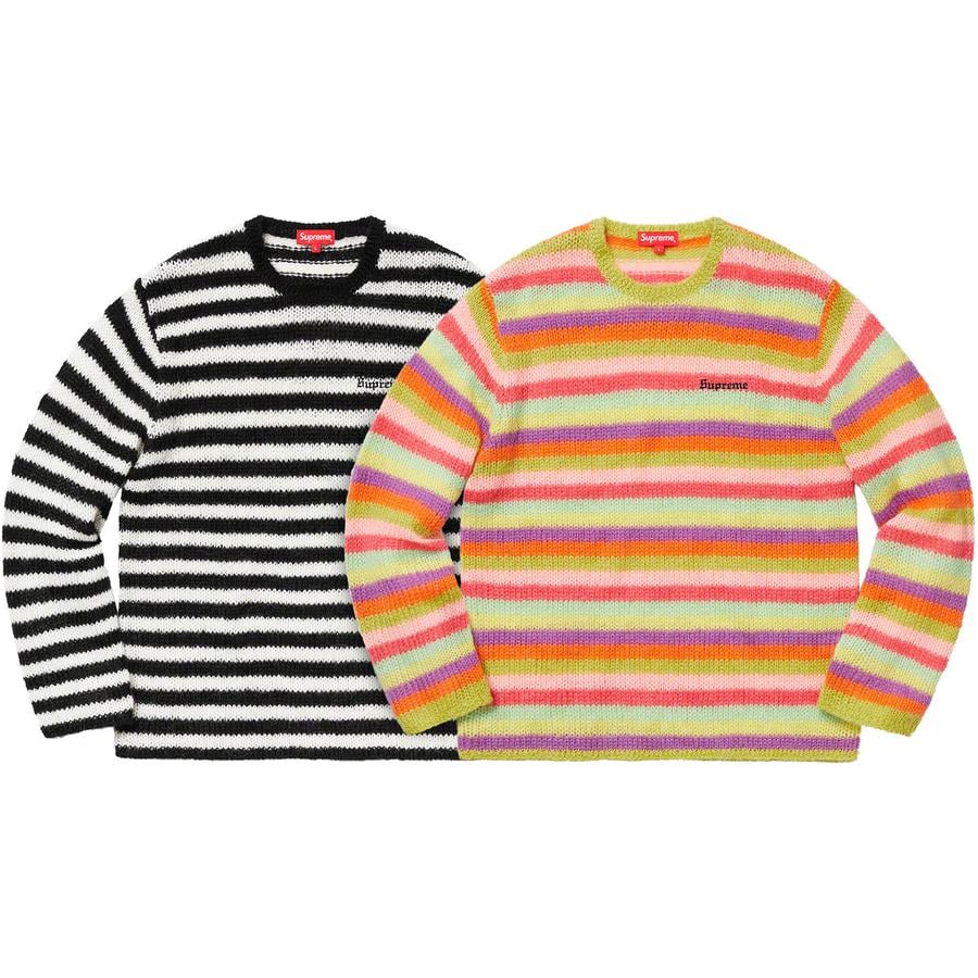 Supreme Stripe Mohair Sweater for fall winter 19 season