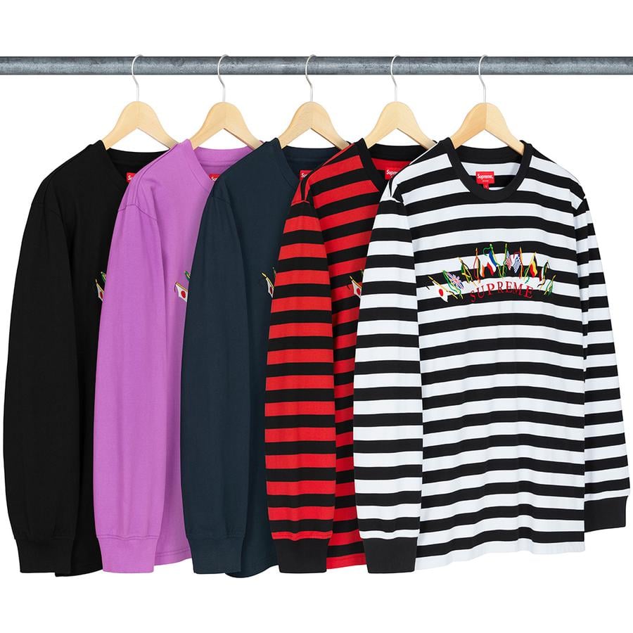 Supreme Flags L S Top releasing on Week 2 for fall winter 19