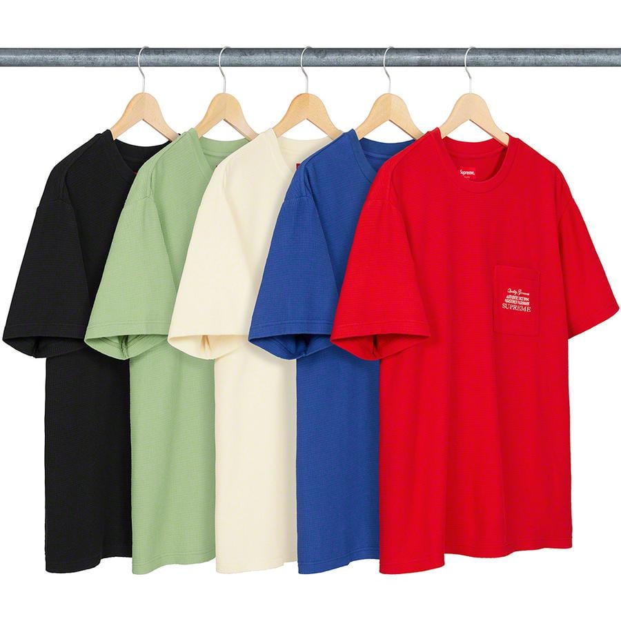 Supreme Waffle Pocket Tee released during fall winter 19 season