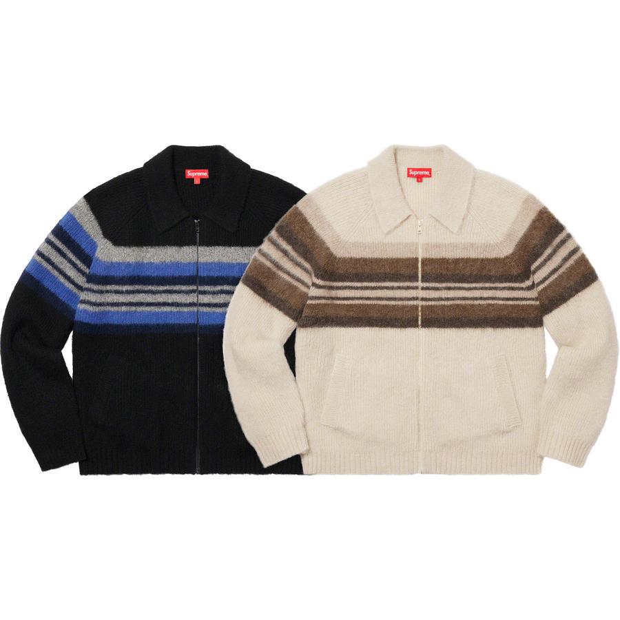 Supreme Brushed Wool Zip Up Sweater for fall winter 19 season