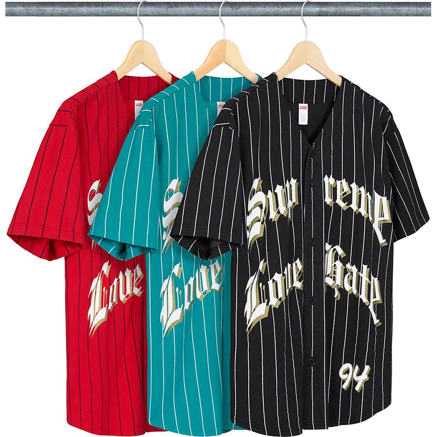 Details on Love Hate Baseball Jersey from fall winter
                                            2019 (Price is $110)