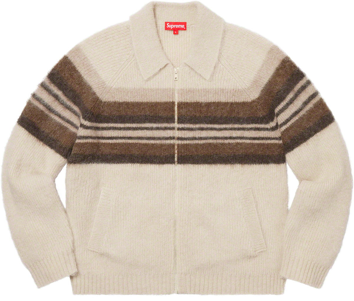Brushed Wool Zip Up Sweater - Supreme Community