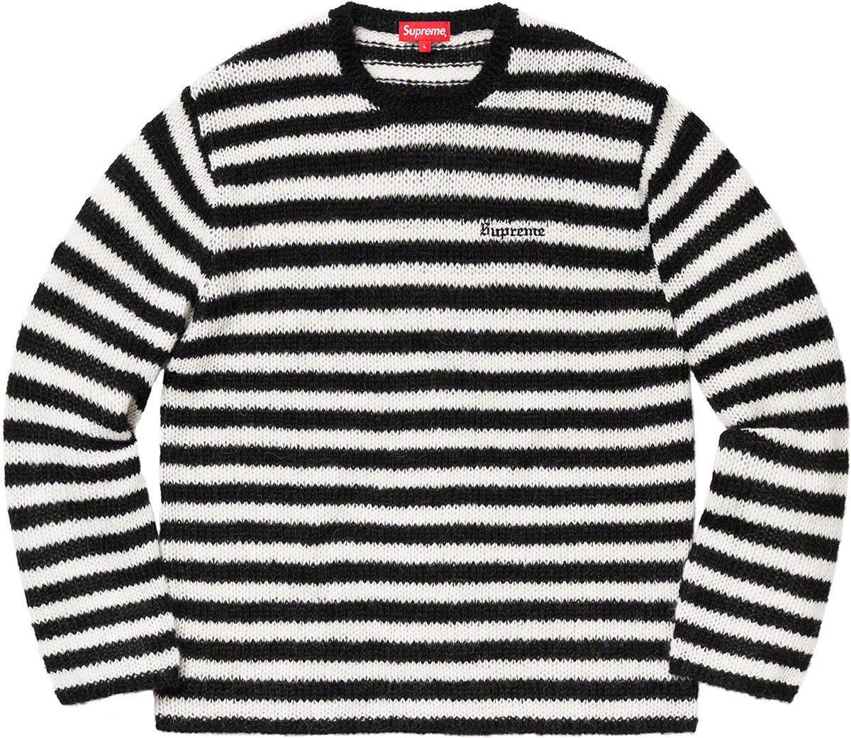 【L】Supreme 19fw Stripe Mohair Sweater