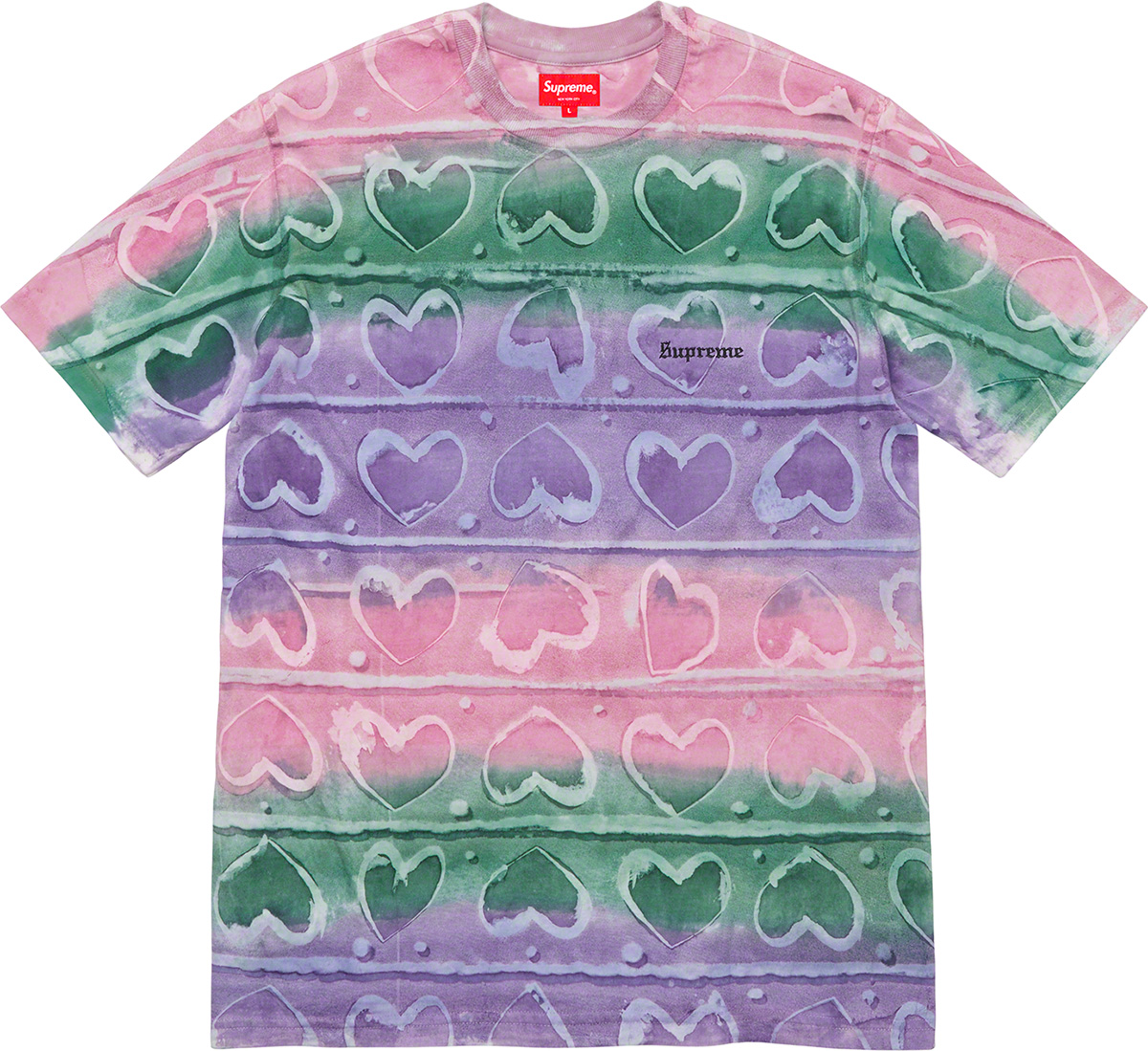 Hearts Dyed S S Top - fall winter 2019 - Supreme