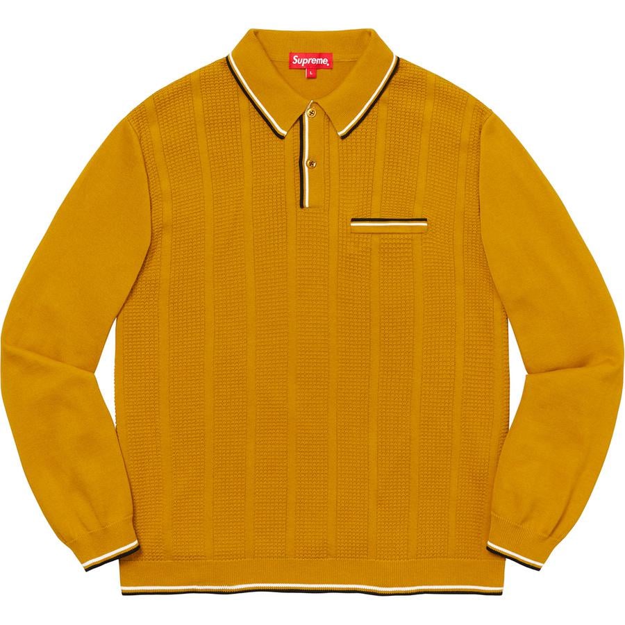 Details on Stripe Rib L S Knit Polo  from fall winter
                                                    2019 (Price is $138)