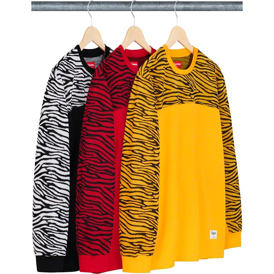 Supreme Zebra L S Top released during fall winter 19 season