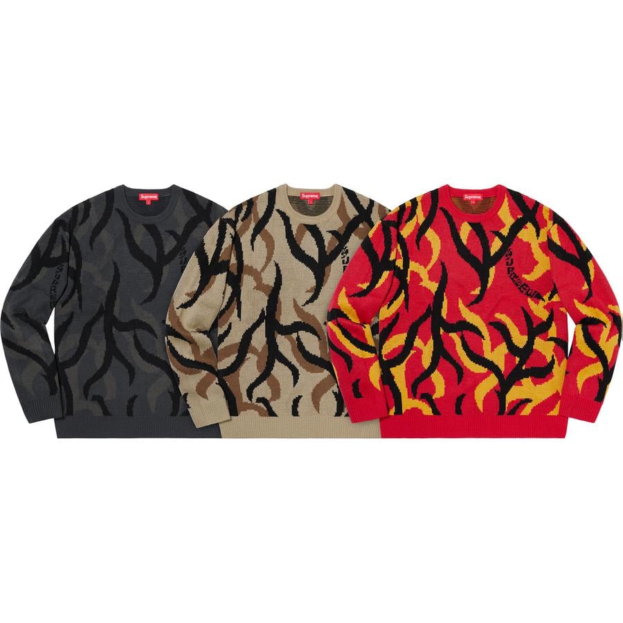 Supreme Tribal Camo Sweater for fall winter 19 season