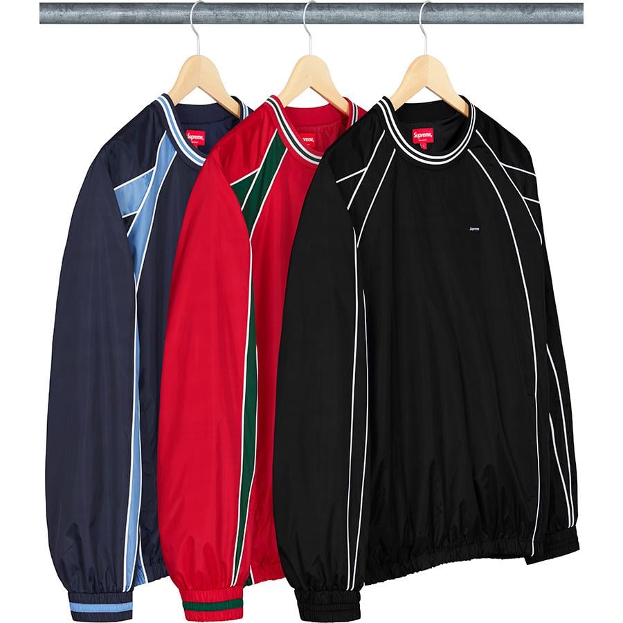 Supreme Piping Warm Up Pullover released during fall winter 19 season