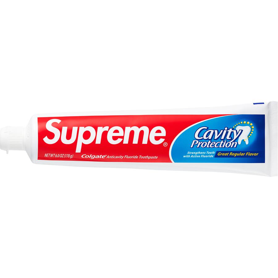Details on Supreme Colgate Toothpaste from fall winter
                                            2020 (Price is $3)