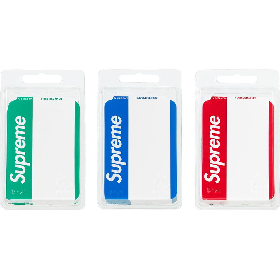 In Hand Ships Immediately Pack Of 50 Supreme Name Badge Stickers Red FW20