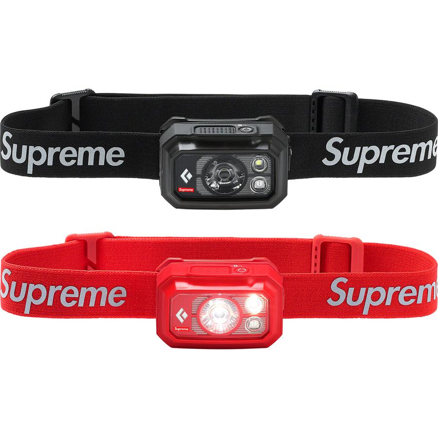 Details on Supreme Black Diamond Storm 400 Headlamp  from fall winter 2020 (Price is $78)