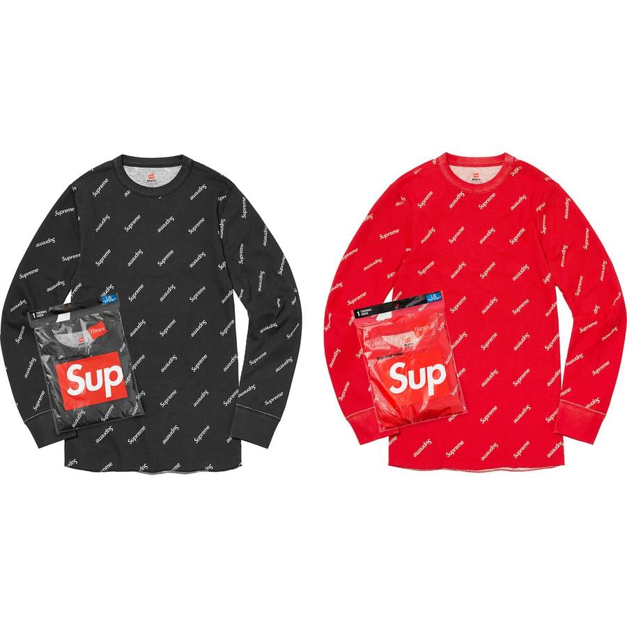 Details on Supreme Hanes Thermal Crew (1 Pack) from fall winter
                                            2020 (Price is $26)