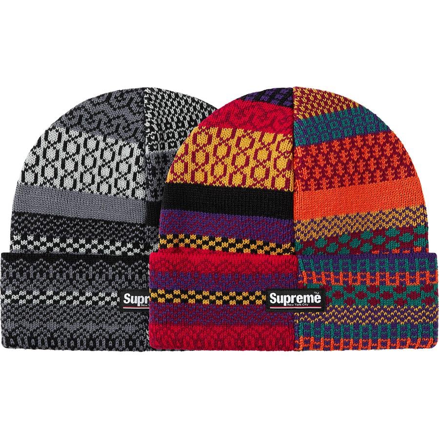 Supreme Multi Pattern Beanie released during fall winter 20 season