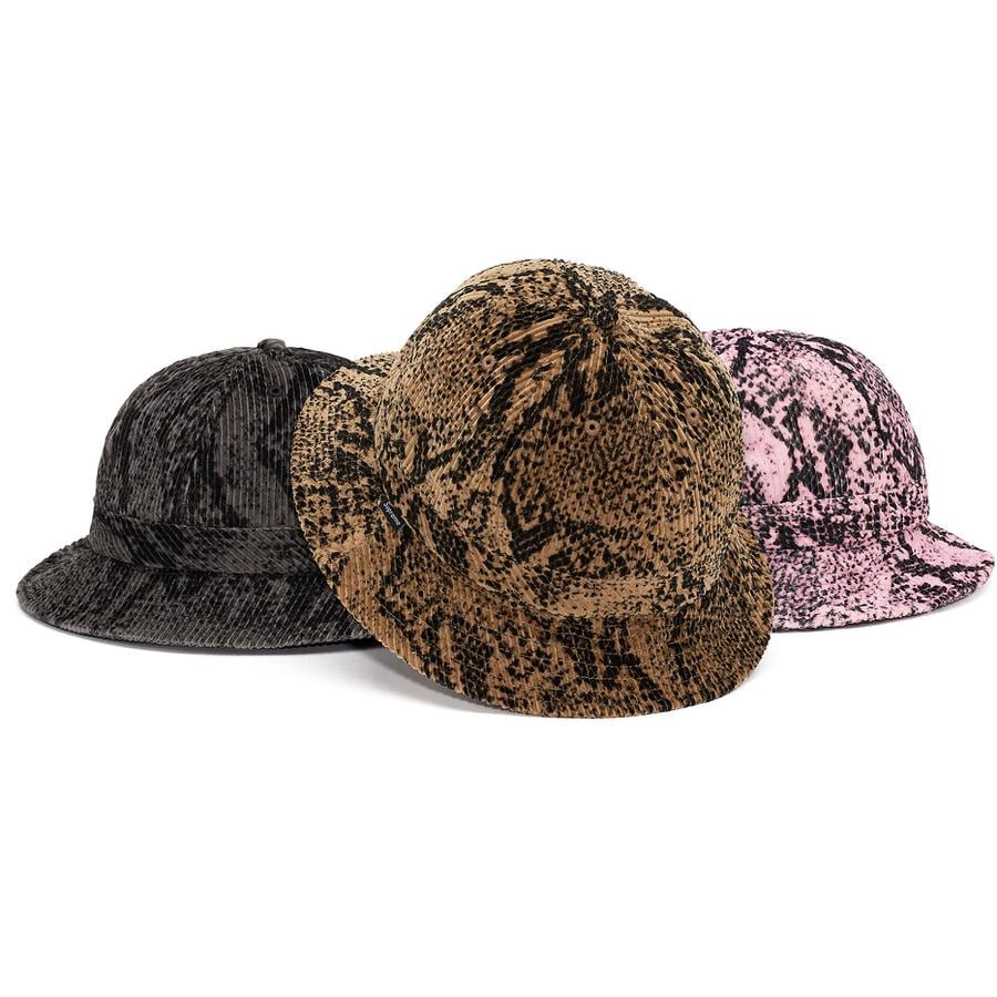Details on Snakeskin Corduroy Bell Hat from fall winter 2020 (Price is $54)