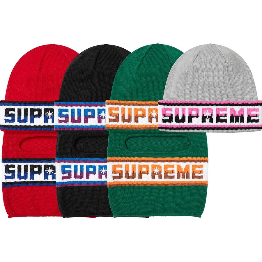 Details on Double Logo Facemask Beanie from fall winter
                                            2020 (Price is $40)