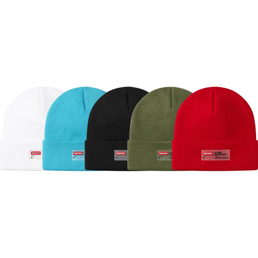 Supreme Clear Label Beanie for fall winter 20 season