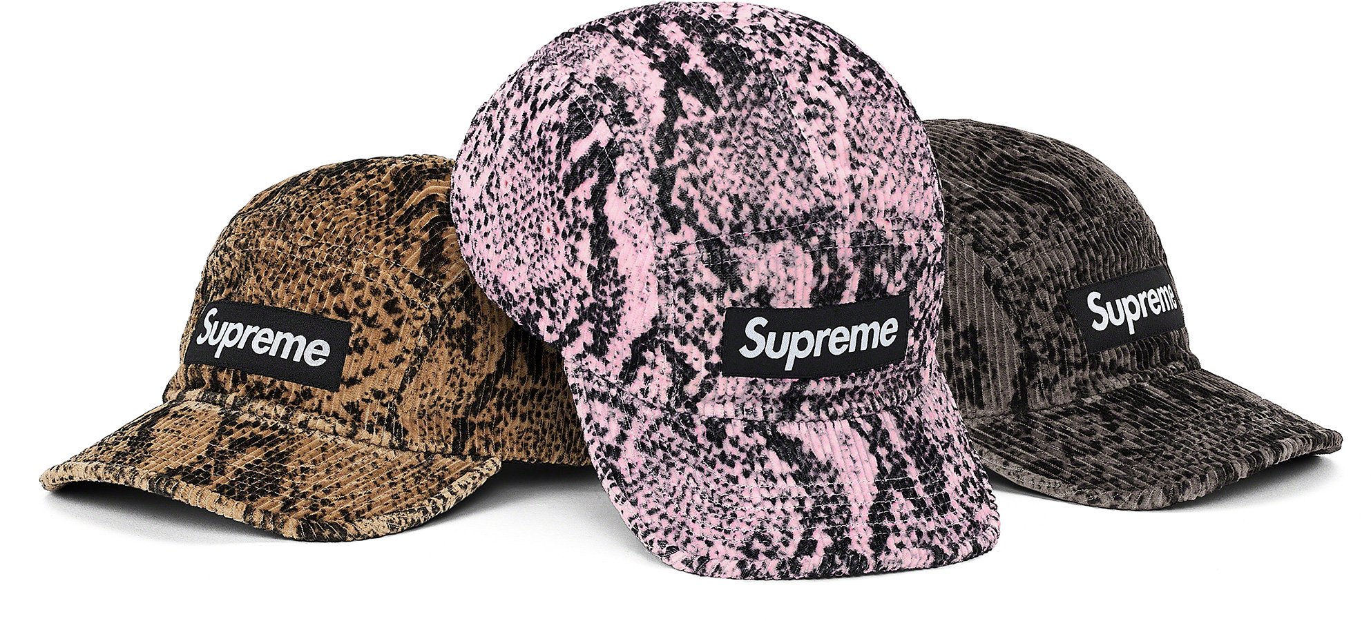 のピンクで Supreme - Supreme 20FW Snakeskin Corduroy Camp Capの通販 by mimisizu ...