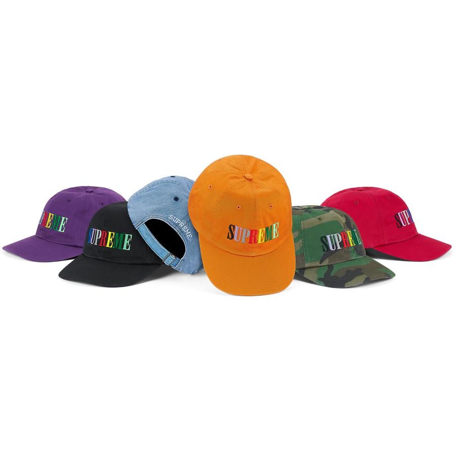 Supreme Multi Color Logo 6-Panel released during fall winter 20 season