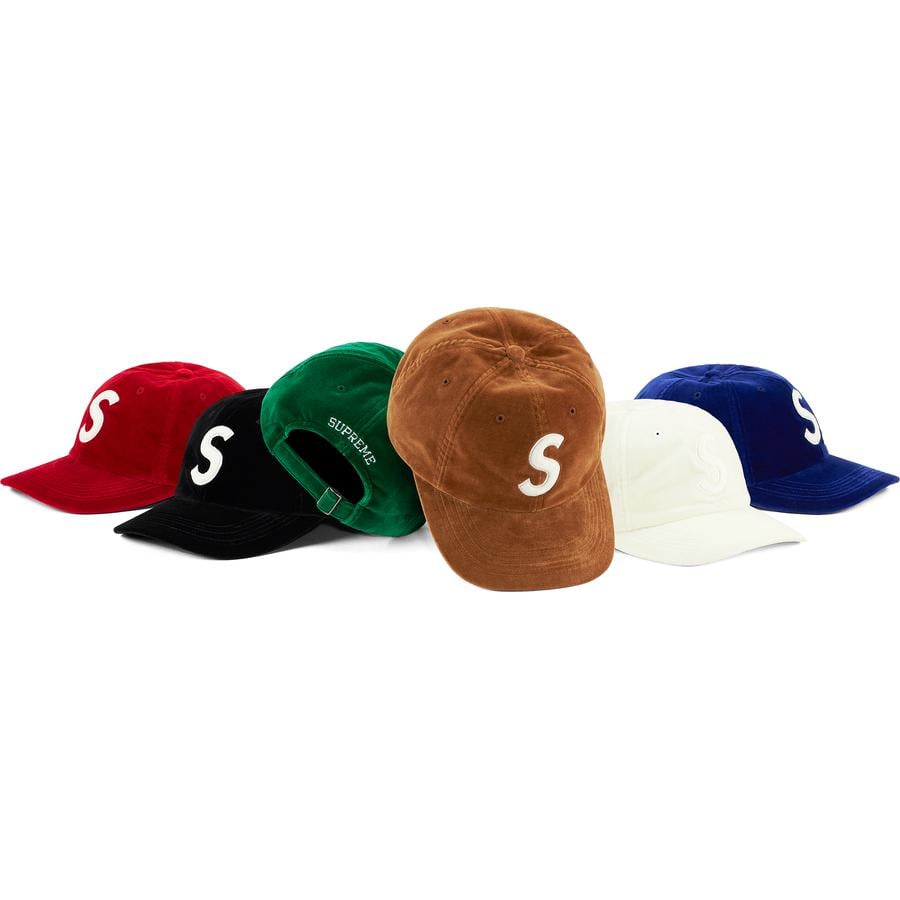 Supreme Velvet S Logo 6-Panel releasing on Week 8 for fall winter 2020