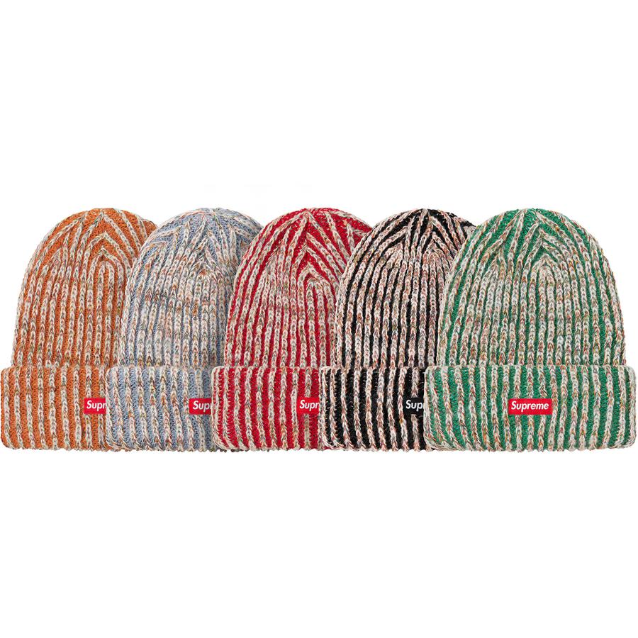Details on Rainbow Knit Loose Gauge Beanie from fall winter
                                            2020 (Price is $34)