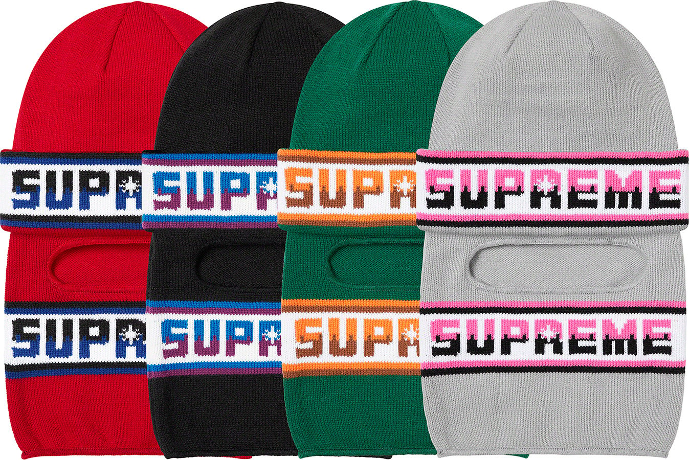 Supreme - Double Logo Facemask Beanie