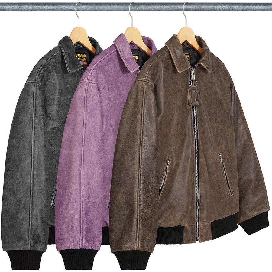 Supreme Supreme Vanson Leathers Worn Leather Jacket