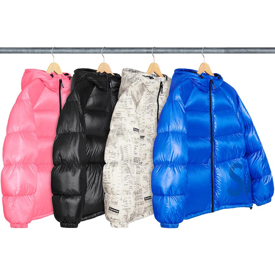 Supreme Hooded Down Jacket for fall winter 20 season