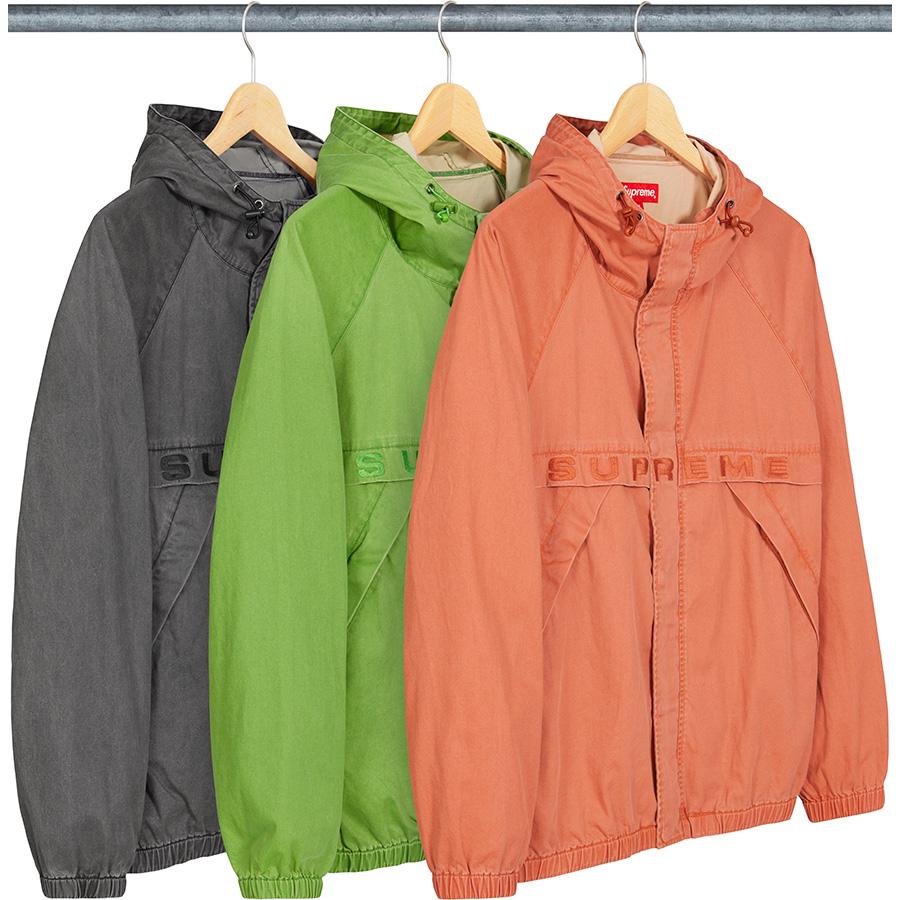 Supreme Overdyed Twill Hooded Jacket released during fall winter 20 season